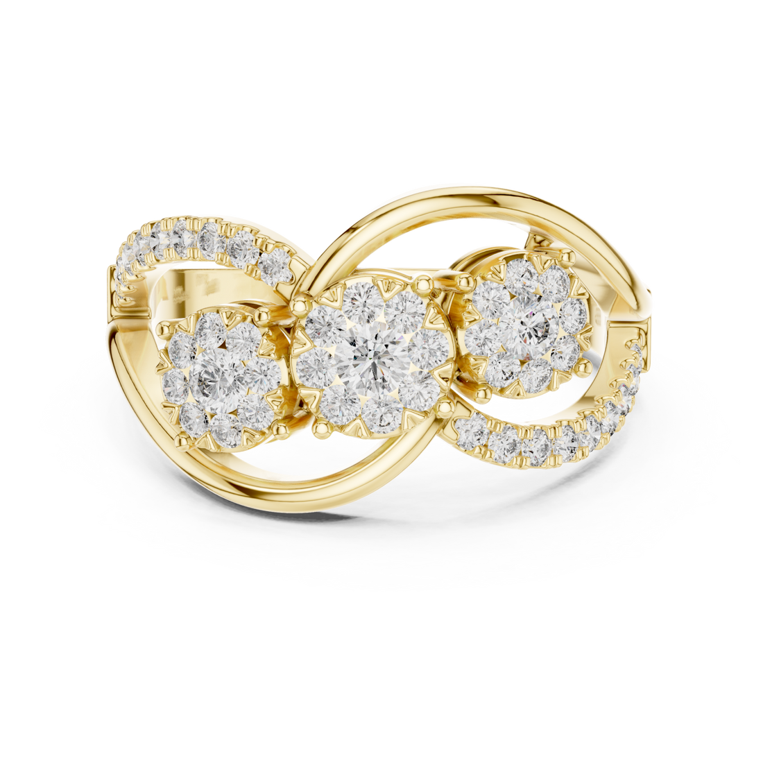 Gold Mirage Bloom Halo Band Right View