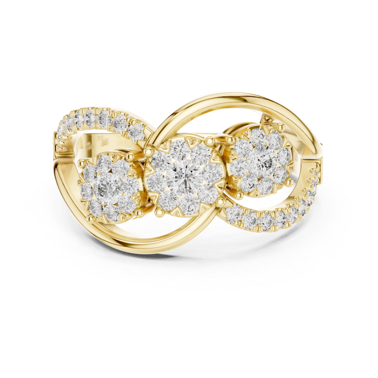  Gold Mirage Bloom Halo Band Front View