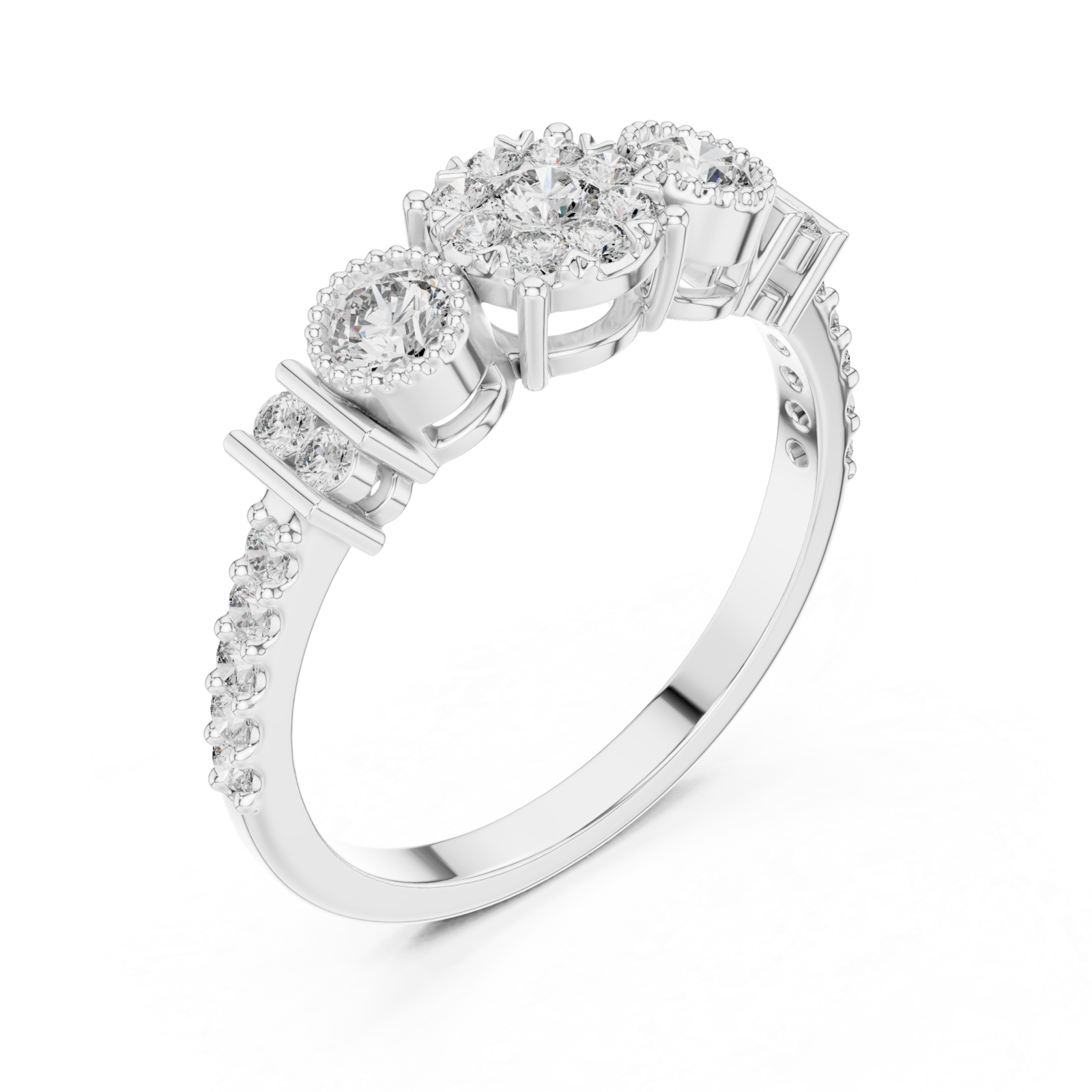  White Gold Celestial Harmony Eternity Dress Ring Right View