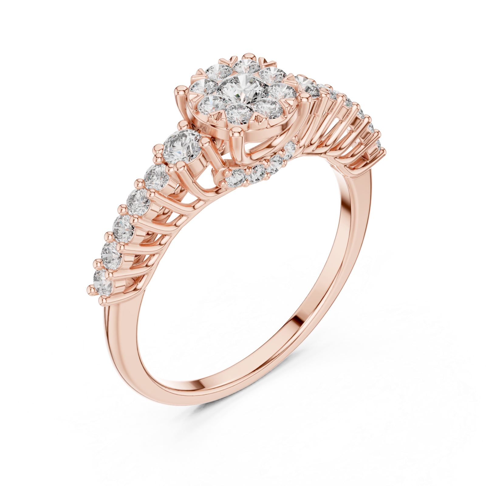  Rose Gold Celestial Harmony Bouquet Ring Right View