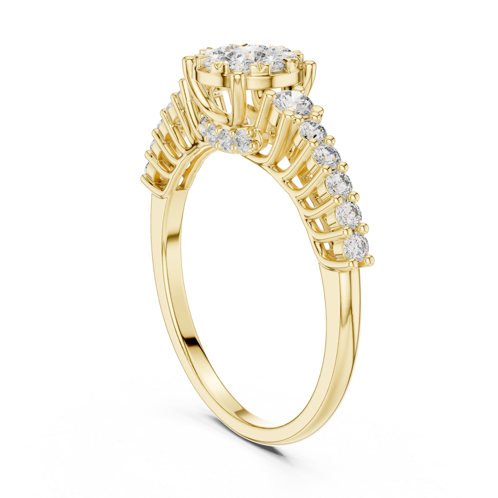  Gold Celestial Harmony Bouquet Ring Left View
