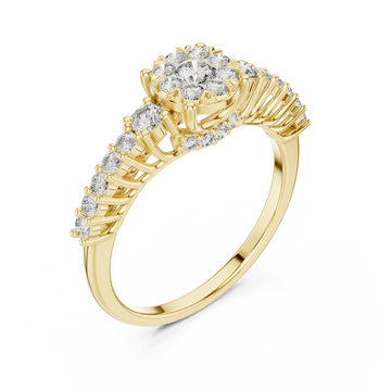 Gold Celestial Harmony Bouquet Ring Right View