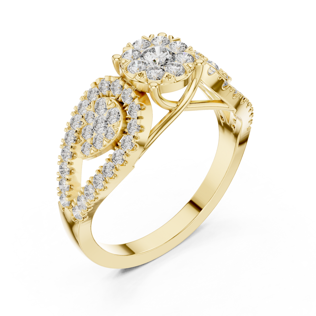 Gold Wildflower Promenade Enchantment Statement Ring Right View