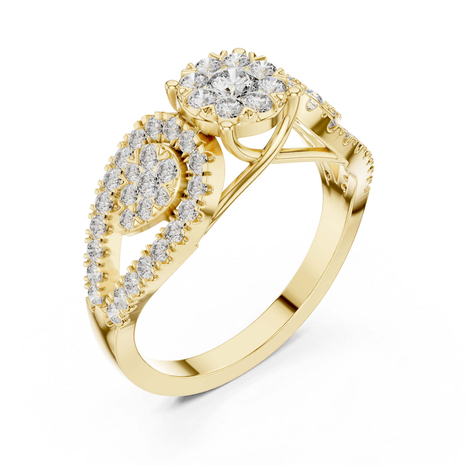 Gold Wildflower Promenade Enchantment Statement Ring Right View