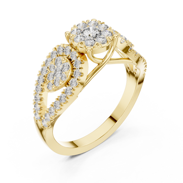 Gold Wildflower Promenade Enchantment Statement Ring Right View