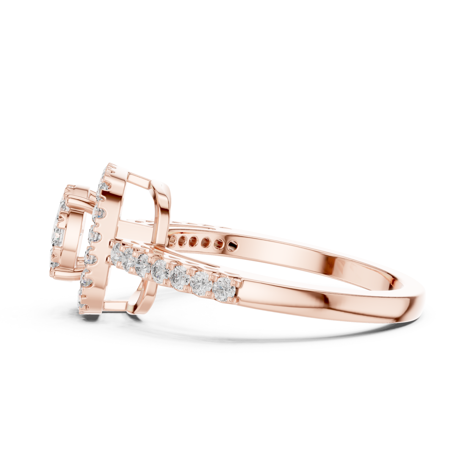  Rose Gold Infinite Bloom Harmony Luxe Ring Side View