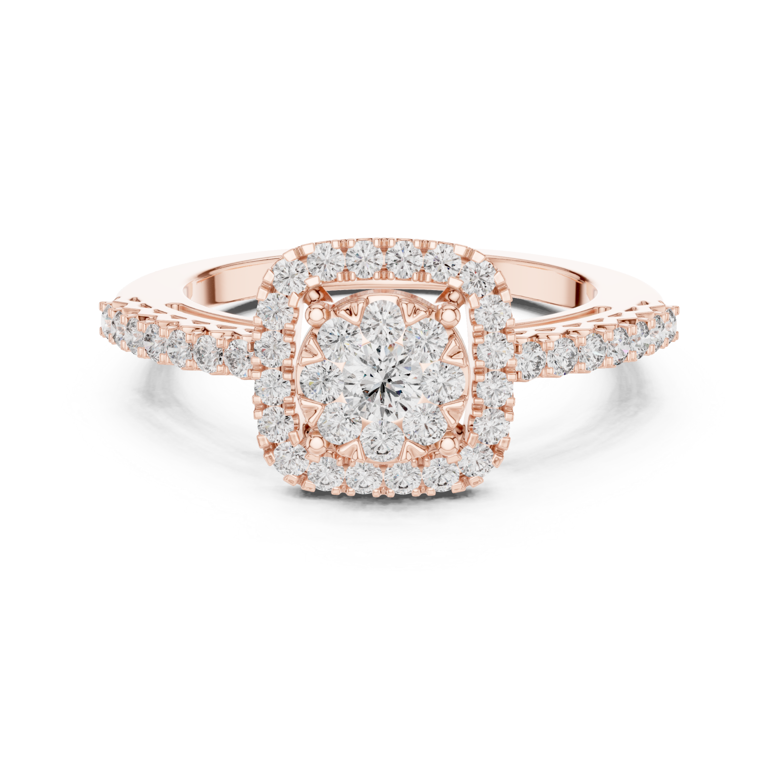  Rose Gold Infinite Bloom Harmony Luxe Ring Front View
