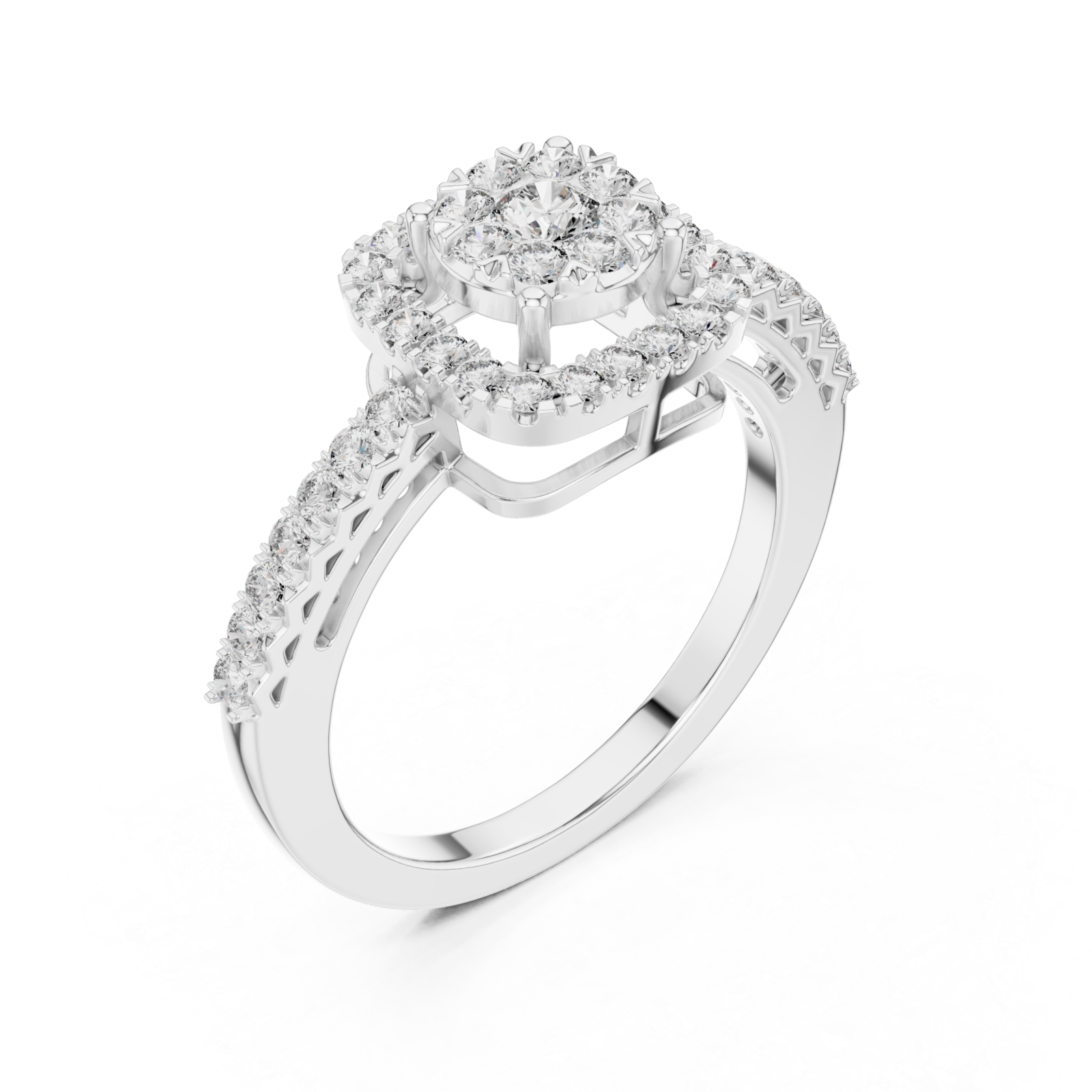  White Gold Infinite Bloom Harmony Luxe Ring Right View