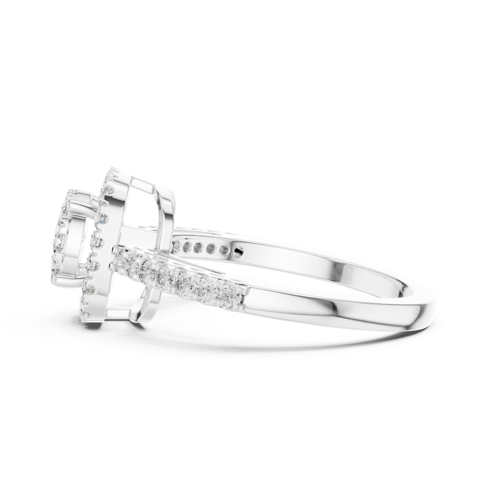  White Gold Infinite Bloom Harmony Luxe Ring Side View