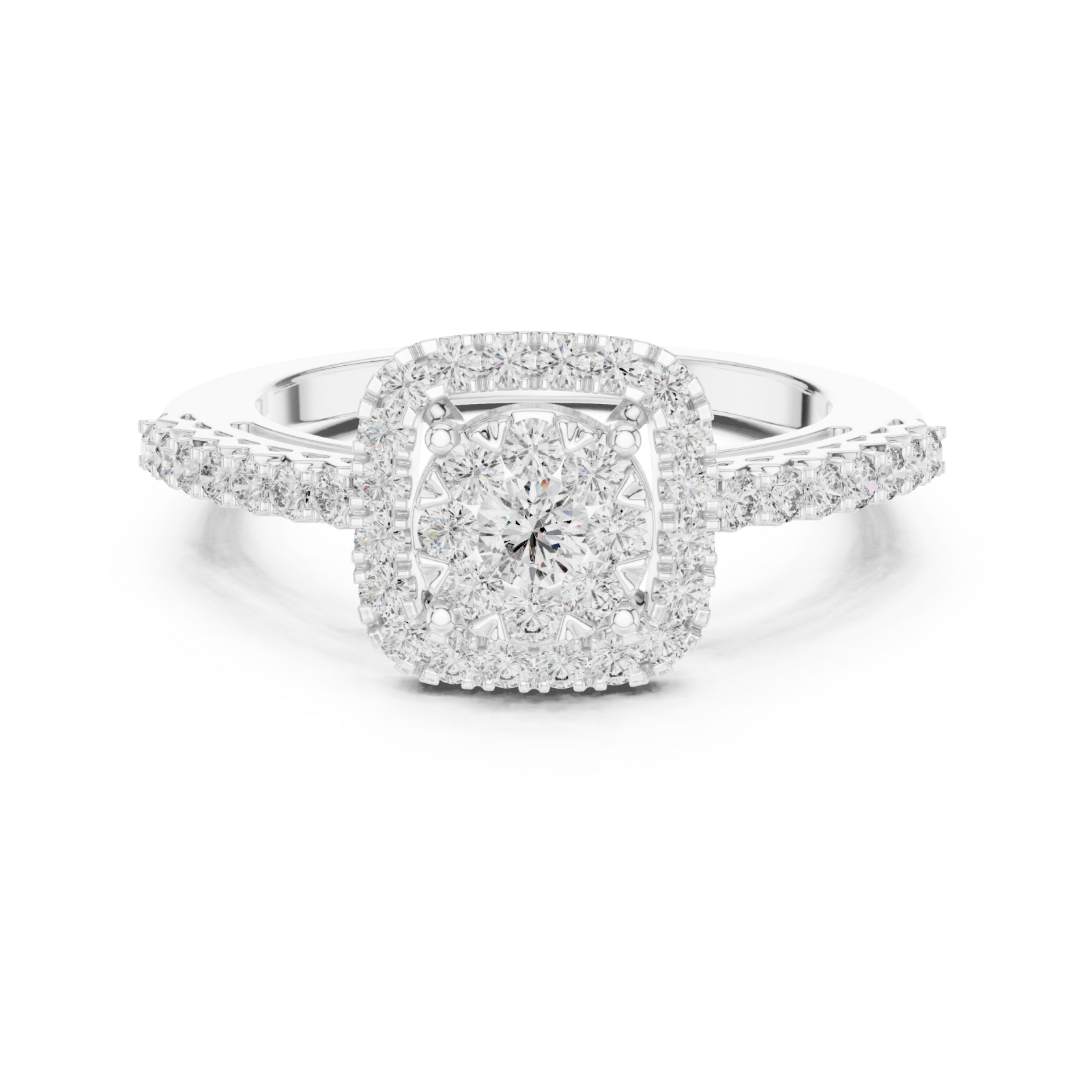  White Gold Infinite Bloom Harmony Luxe Ring Front View