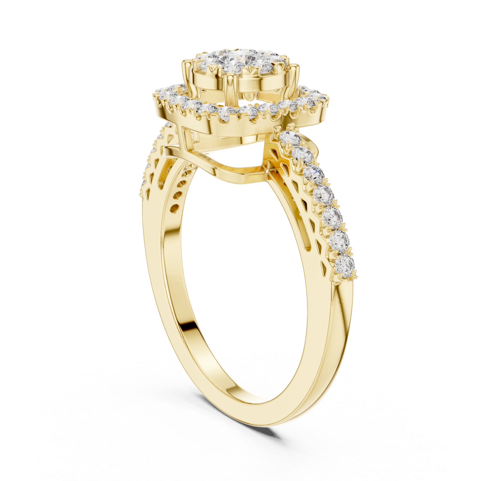  Gold Infinite Bloom Harmony Luxe Ring Left View
