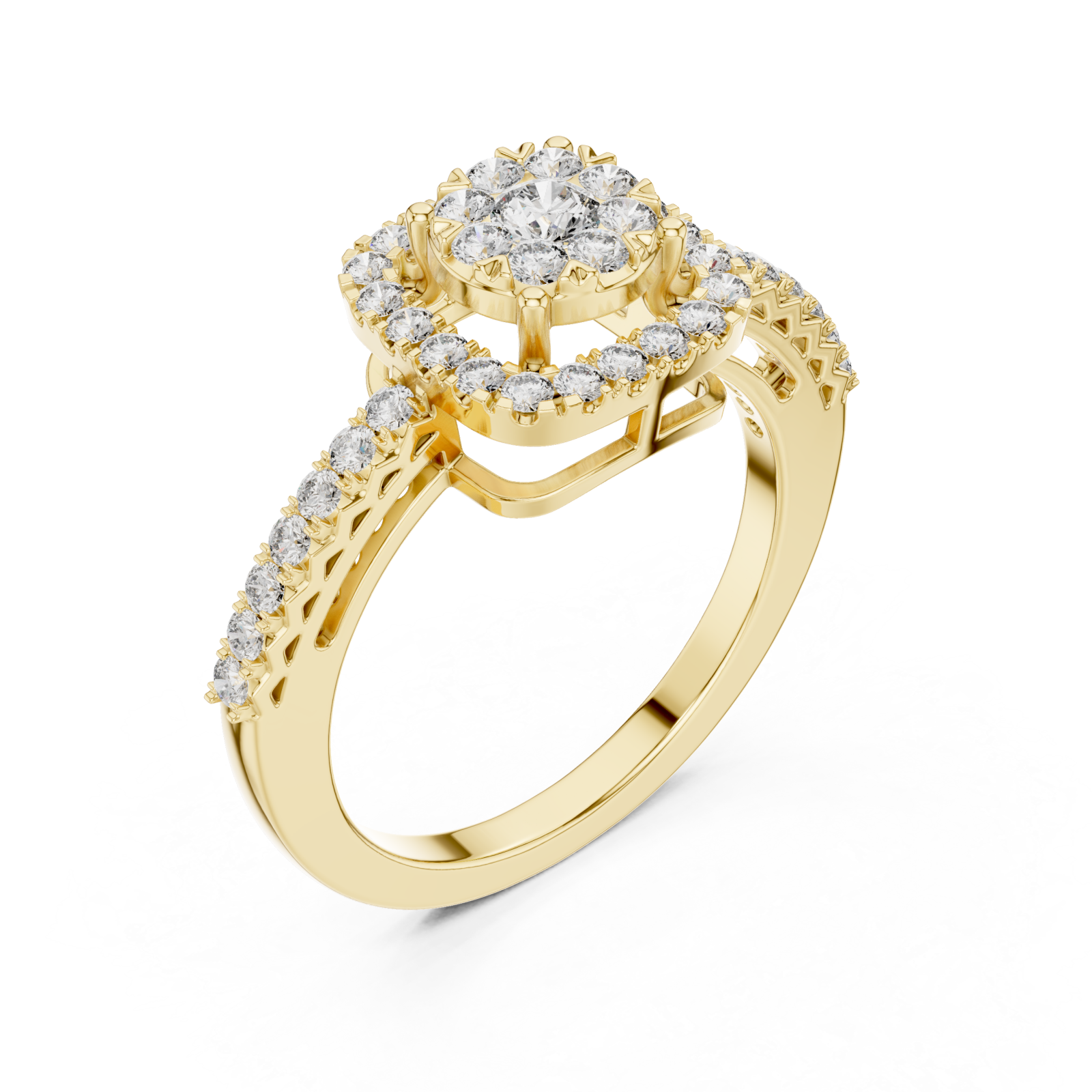 Gold Infinite Bloom Harmony Luxe Ring Right View