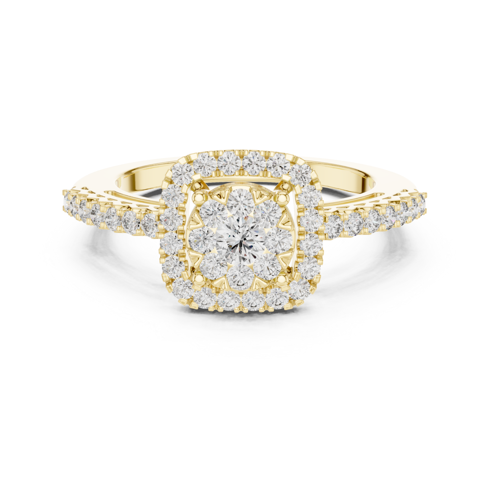  Gold Infinite Bloom Harmony Luxe Ring Front View