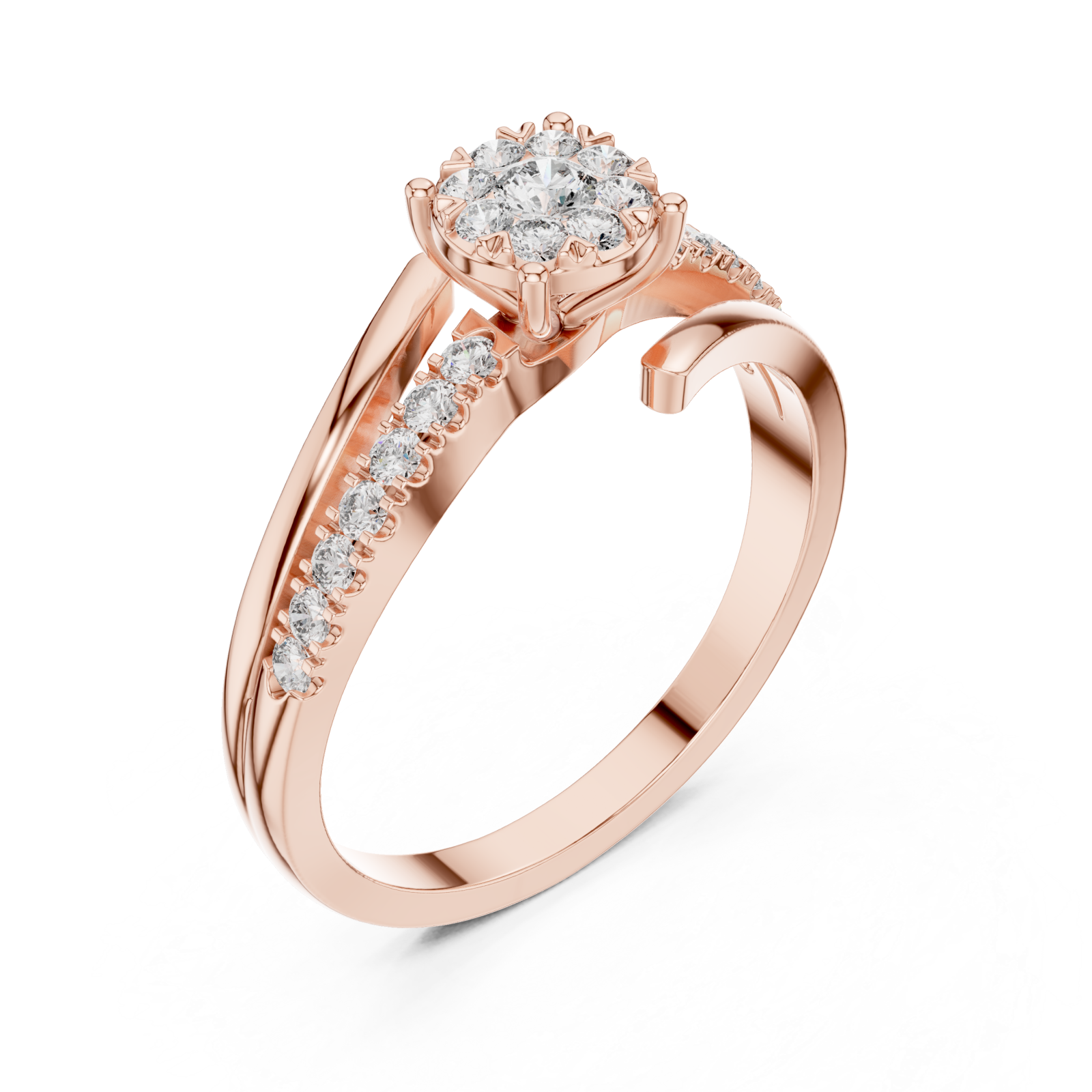  Rose Gold Celestial Garden Florale Ring Right View