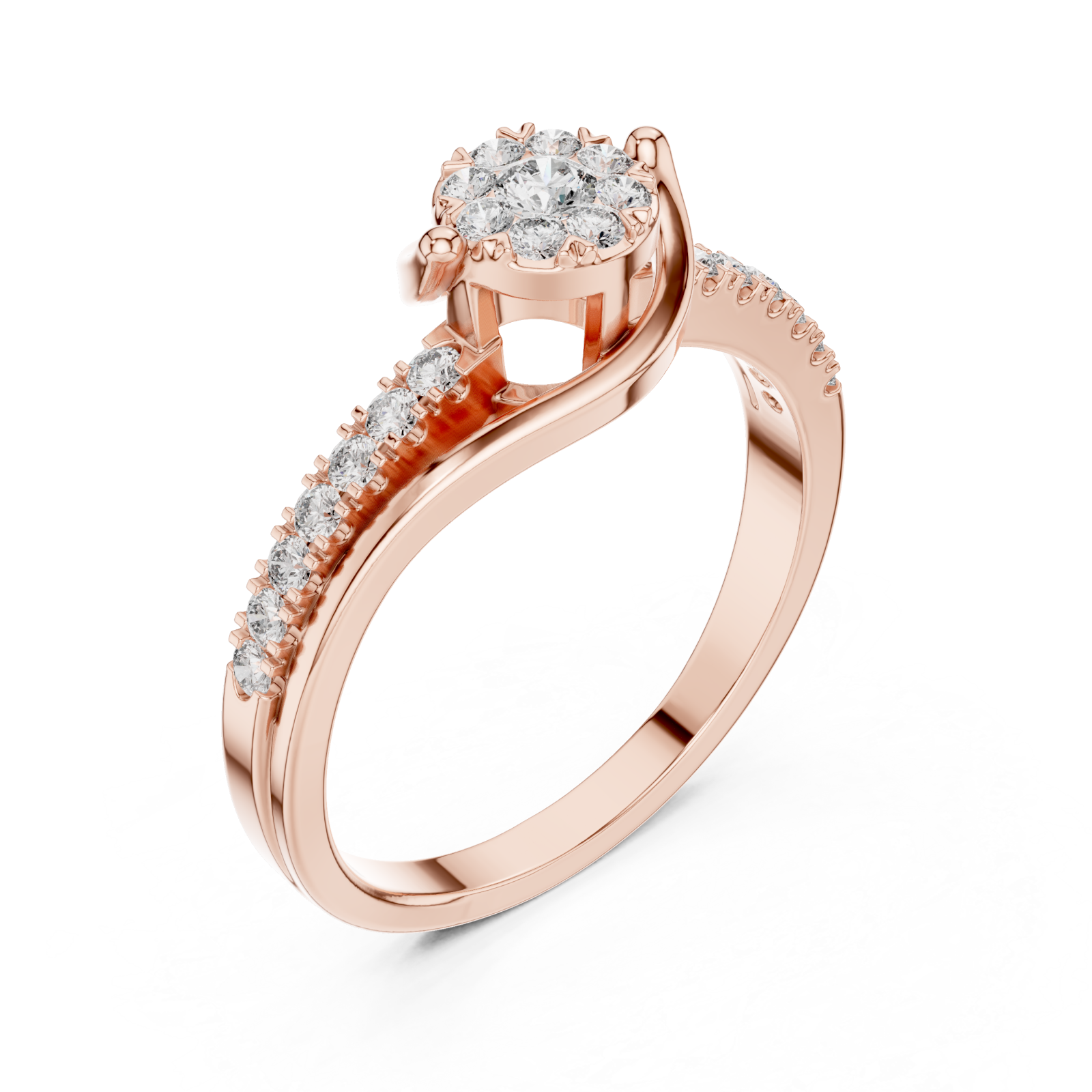  Rose Gold Celestial Bloom Grace Signature Band Right View