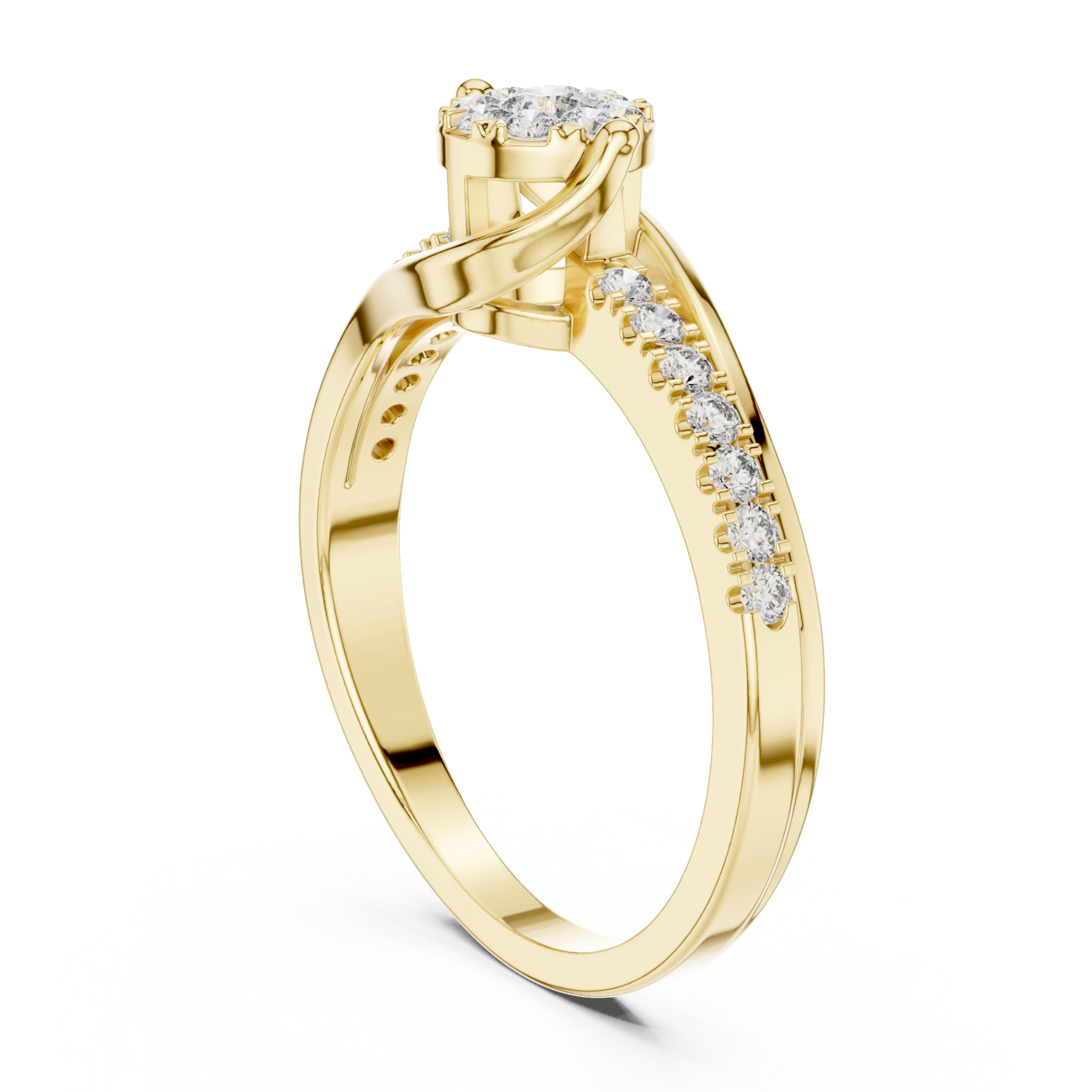  Gold Celestial Bloom Grace Signature Band Left View