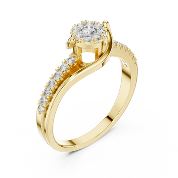 Gold Celestial Bloom Grace Signature Band Right View