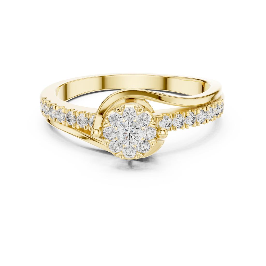 Gold Celestial Bloom Grace Signature Band Right View