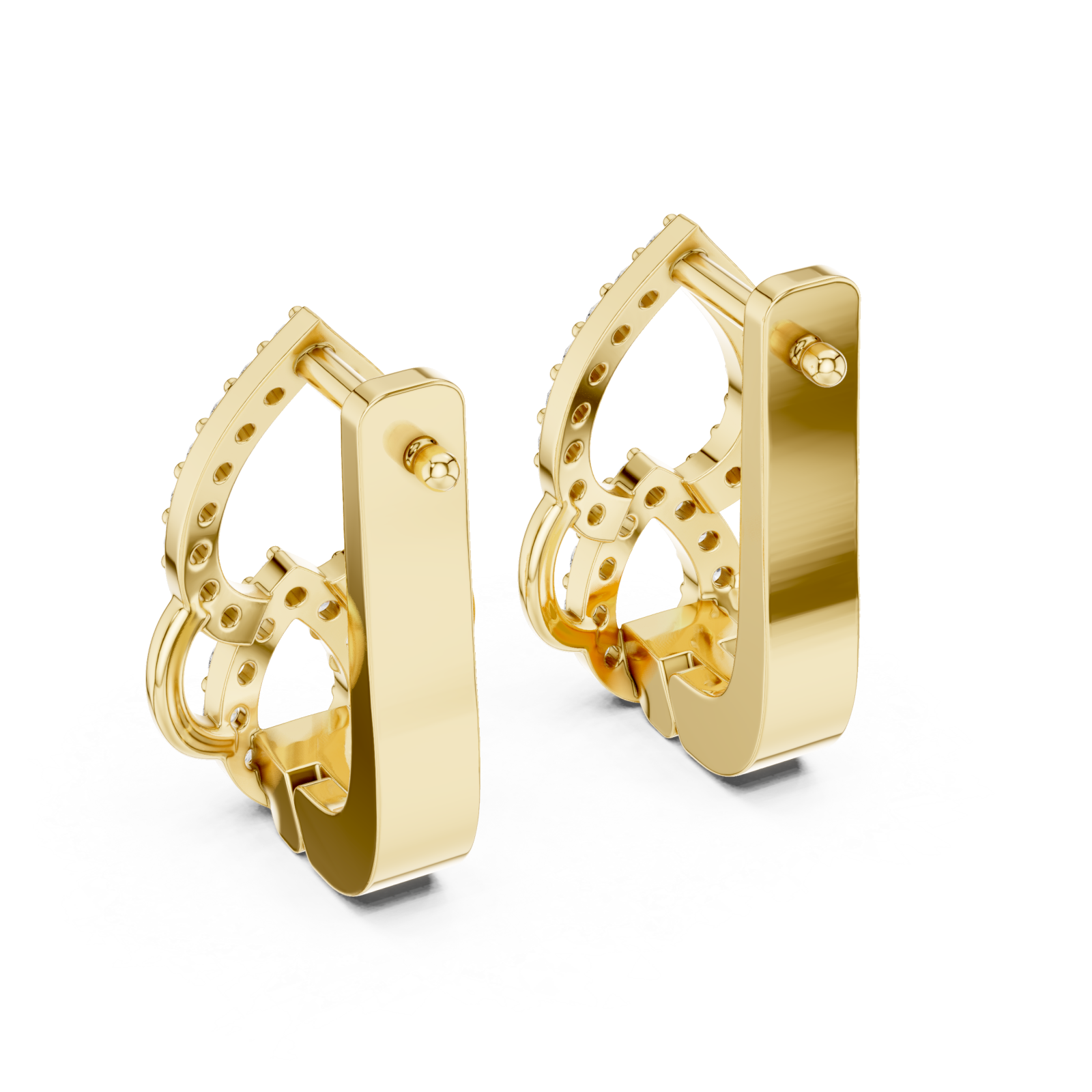  Gold Twilight Cascade Elegant Earrings Side View