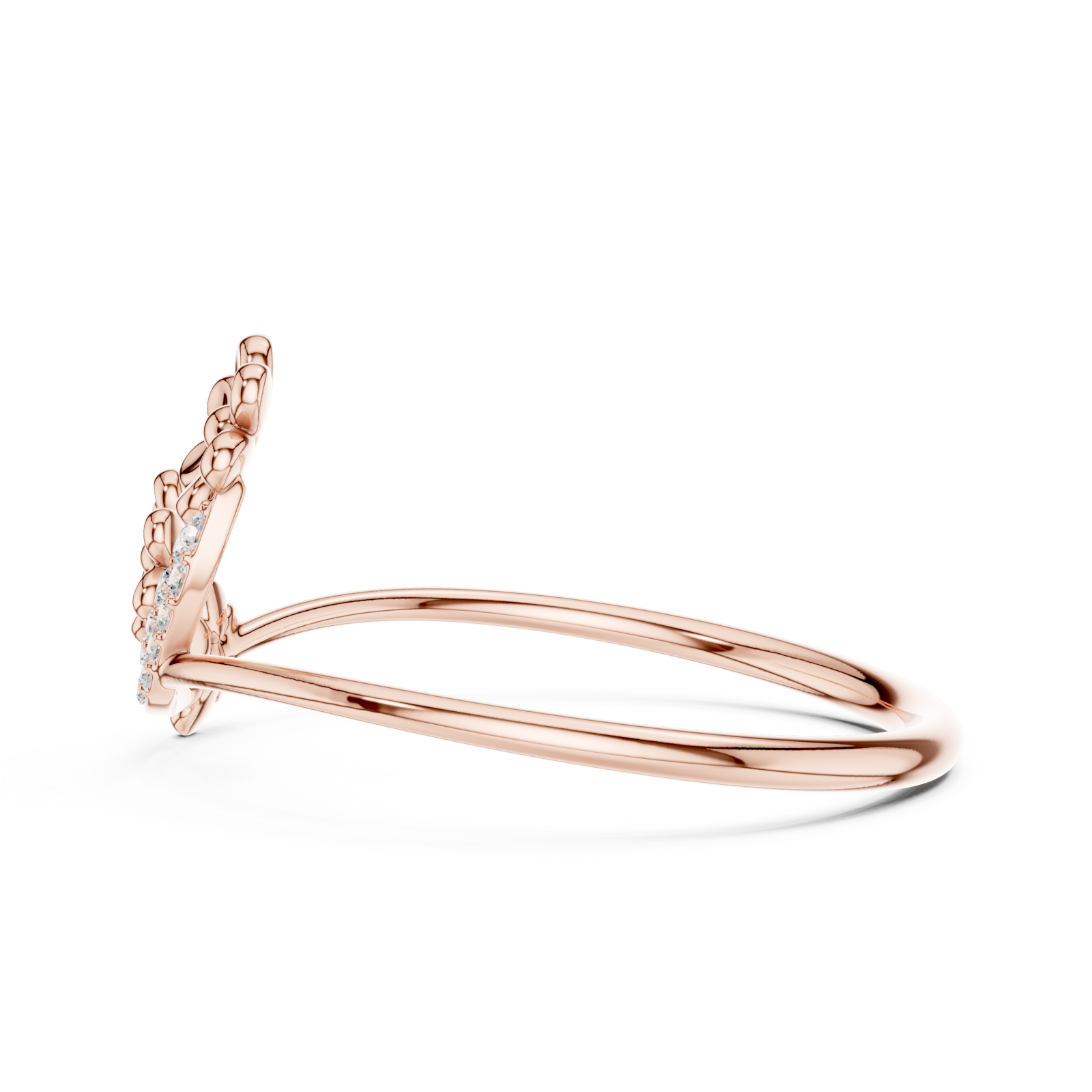  Rose Gold Spring Meadow Glory Statement Band Side View