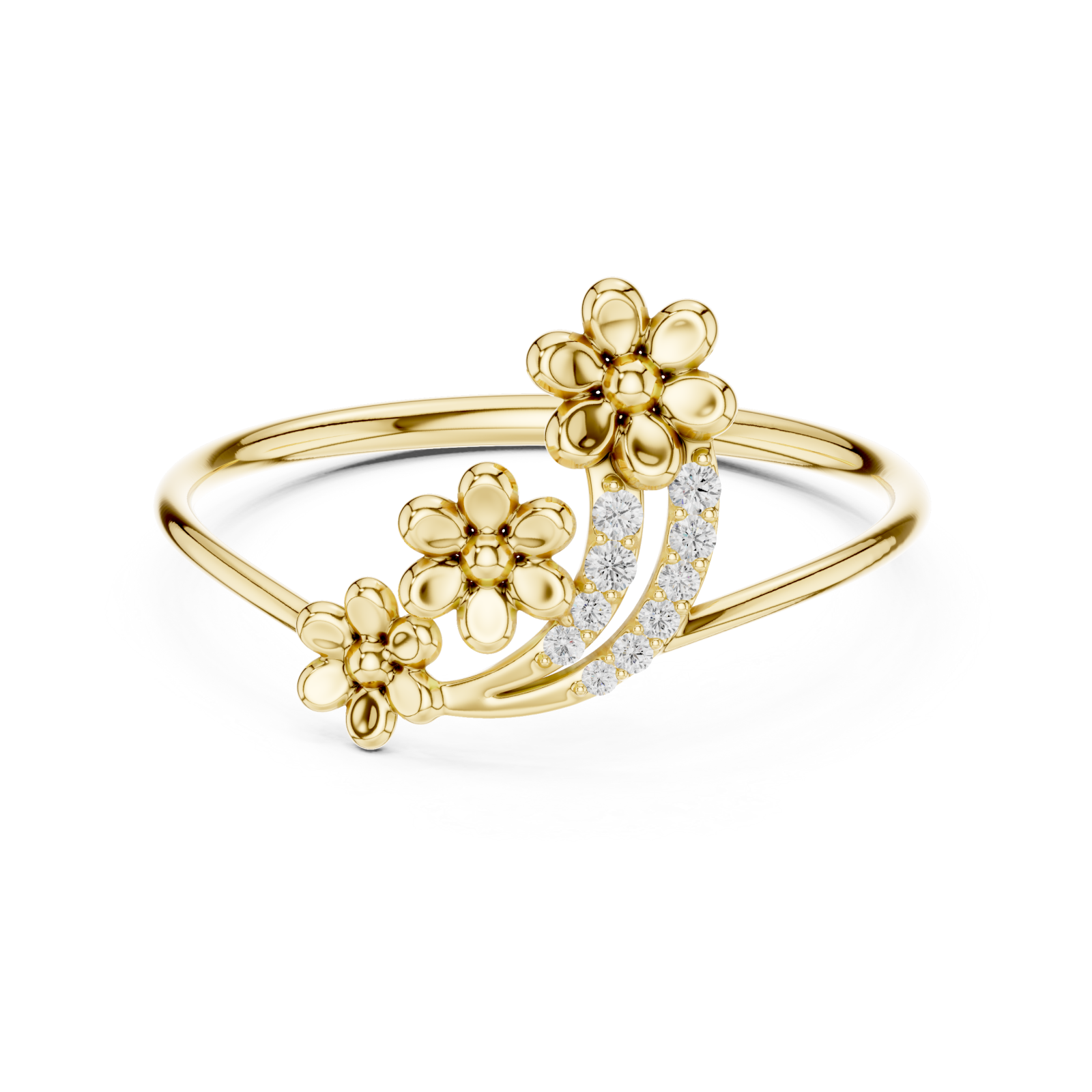  Gold Spring Meadow Glory Statement Band Front View