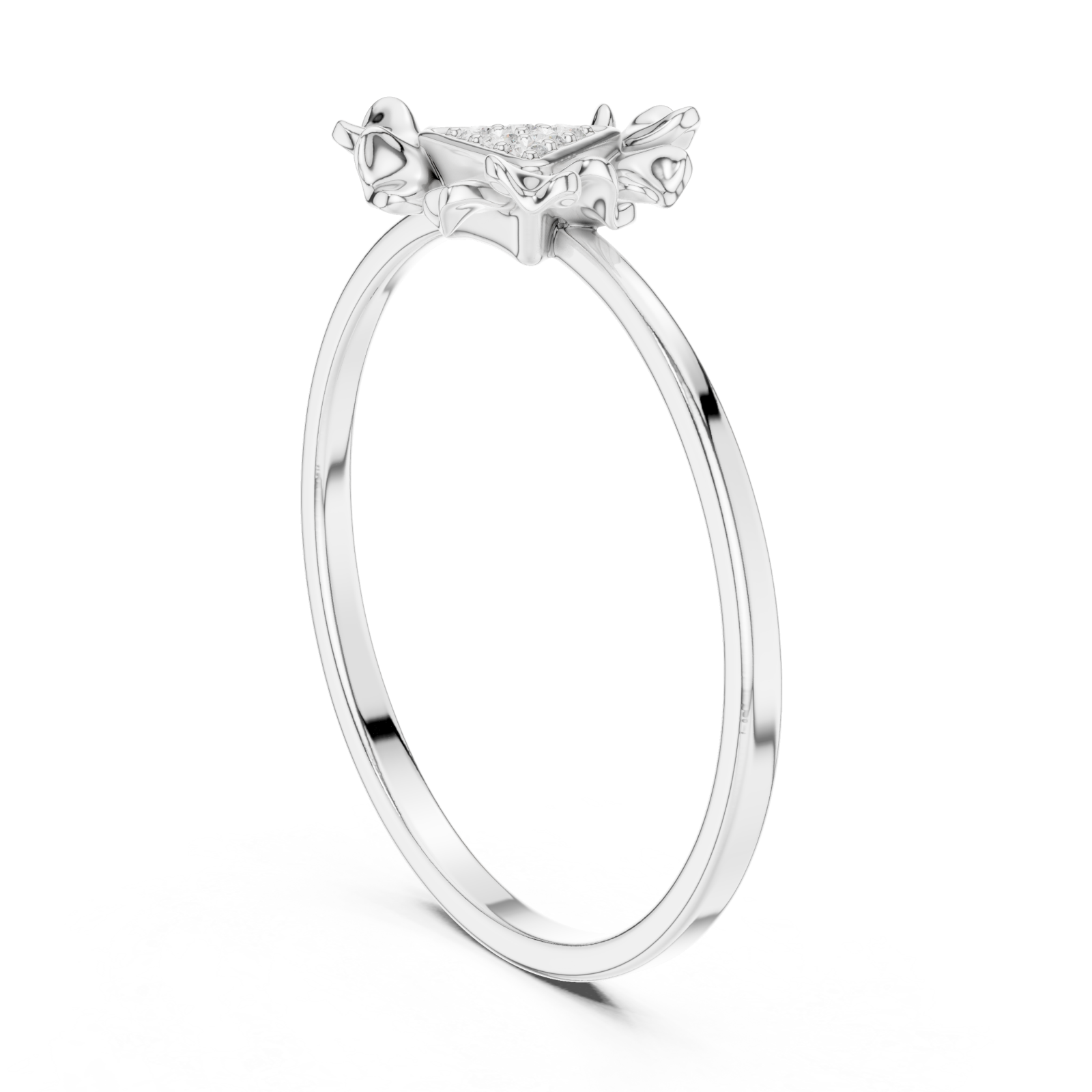  White Gold Twilight Petal Embrace Left View