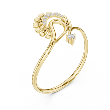 Gold Serenade Flare Blossom Band Right View