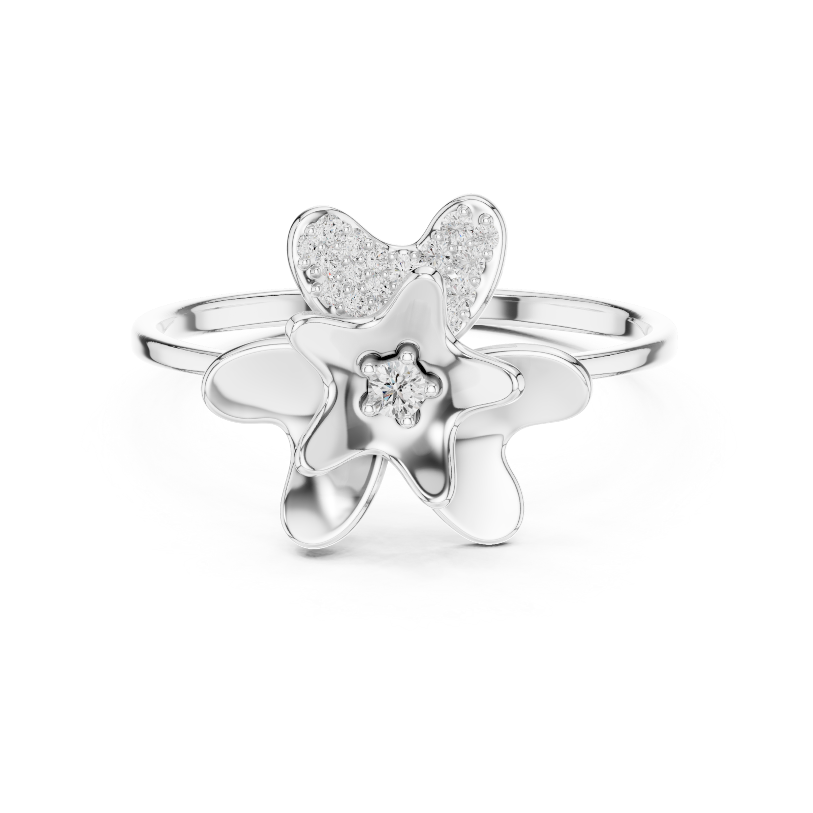  White Gold Opulent Blossom Front View