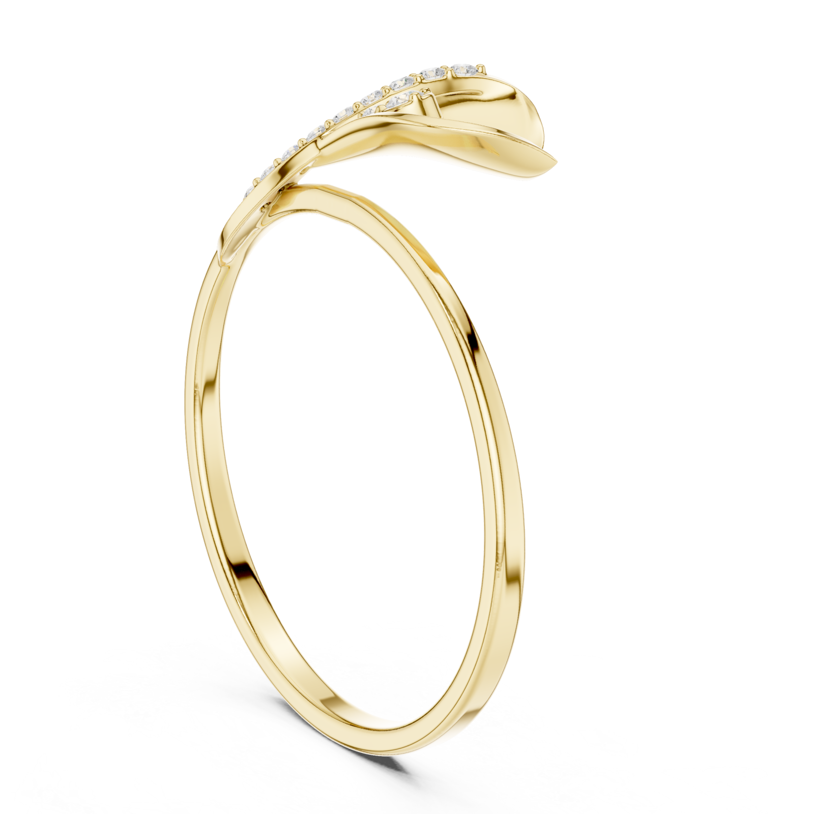  Gold Mirage Twirl Petite Statement Ring Left View