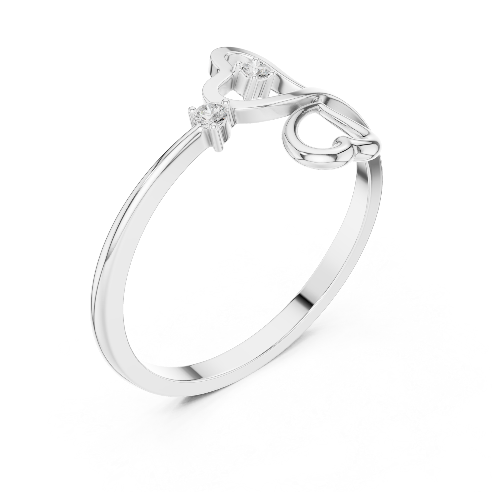  White Gold Eternal Embrace Solo Band Ring Right View