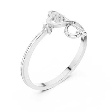 White Gold Eternal Embrace Solo Band Ring Right View