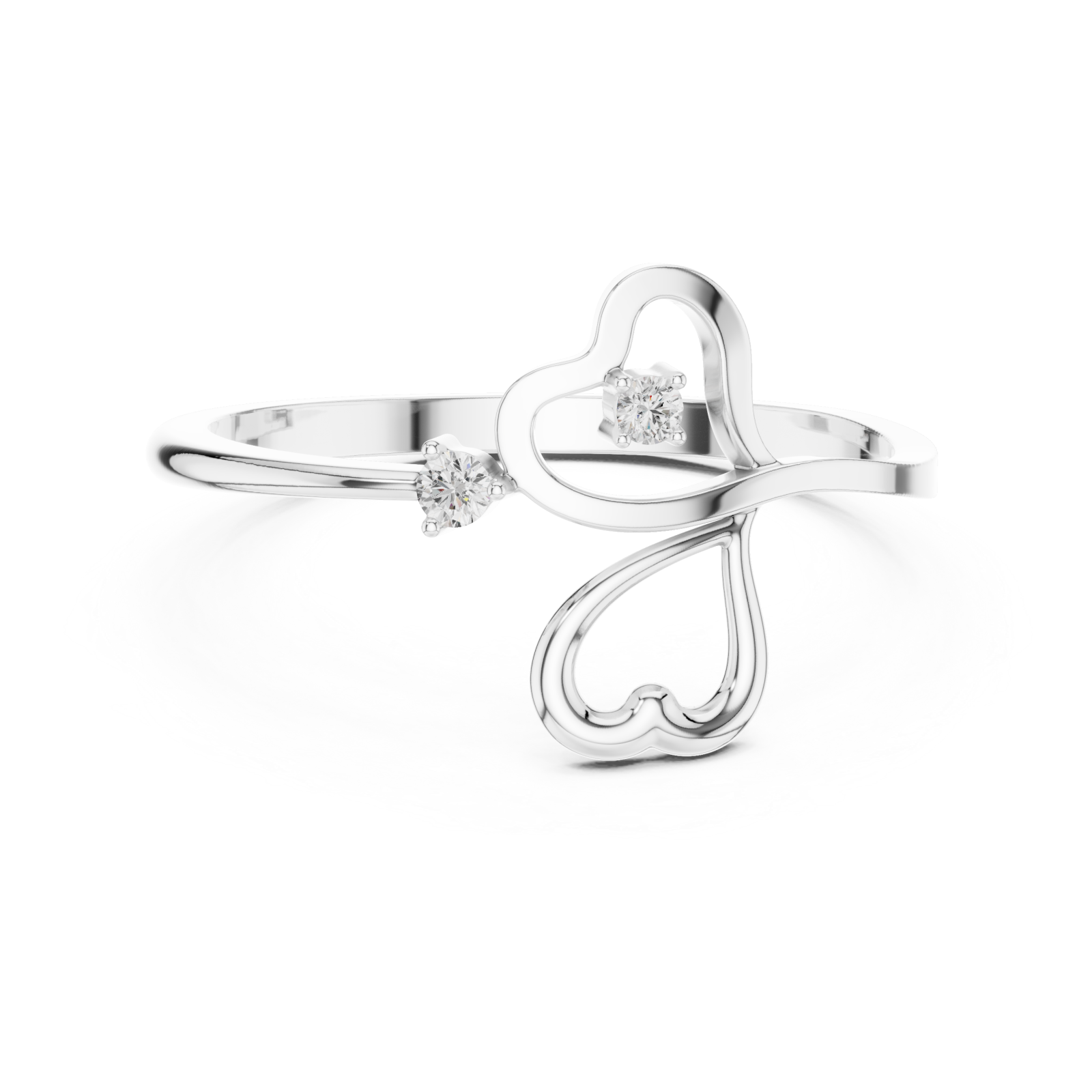  White Gold Eternal Embrace Solo Band Ring Front View