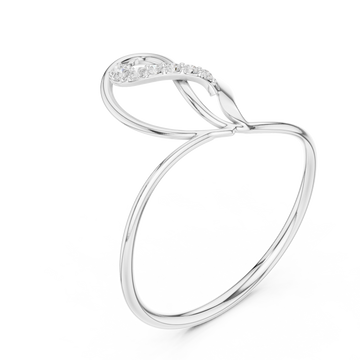  White Gold Meadow Crest Flow Band Ring Right View