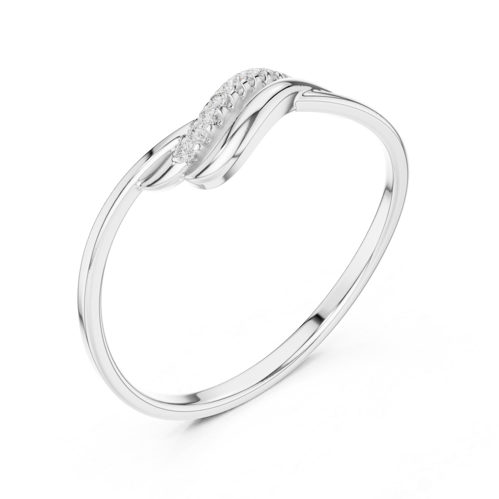  White Gold Eternal Embrace Modern Twisted Band Right View