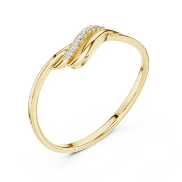 Gold Eternal Embrace Modern Twisted Band Right View