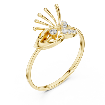Gold Connection of Light Flare Accent Ring Right View