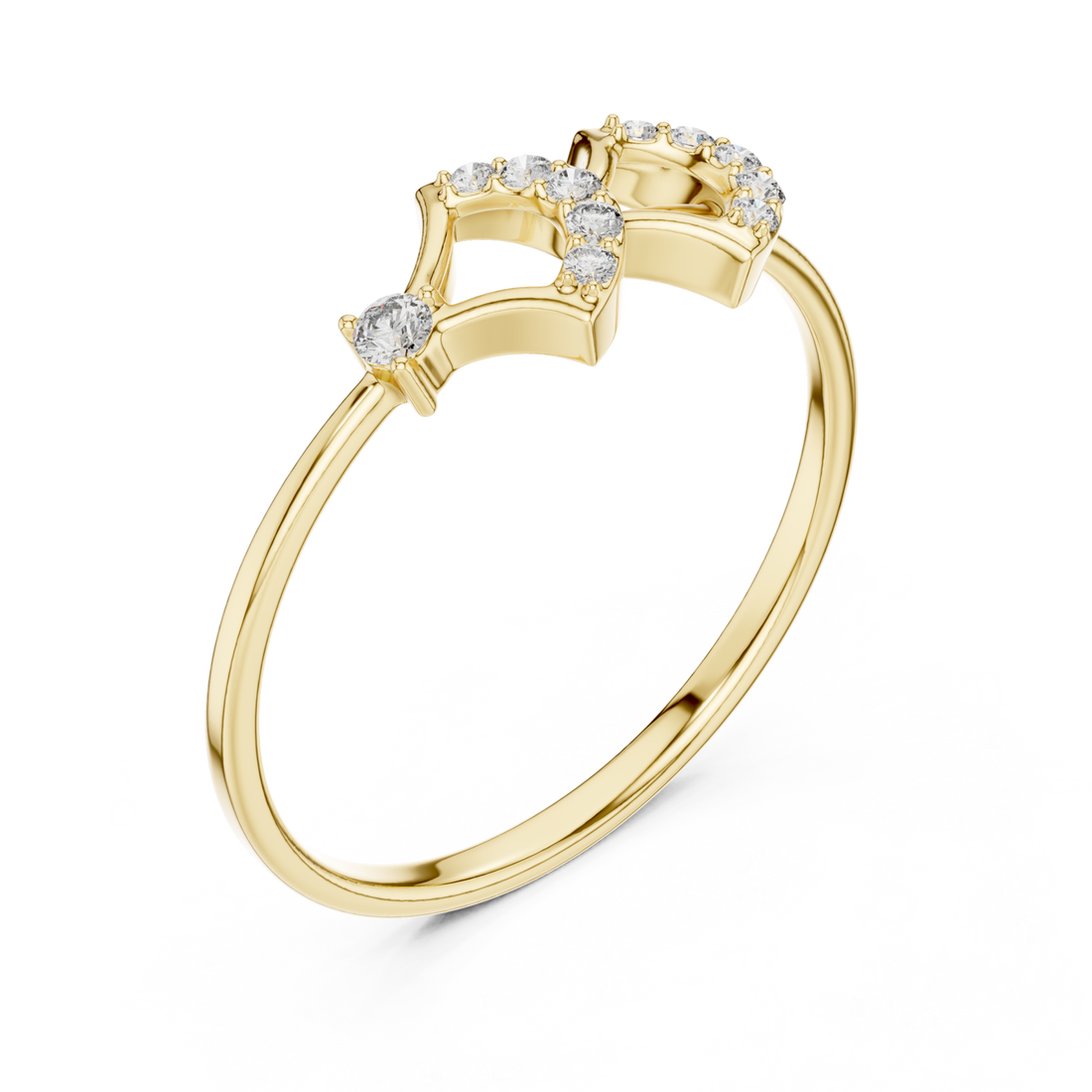 Gold Radiant Allure Harmony Ring Right View