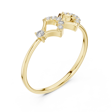 Gold Radiant Allure Harmony Ring Right View