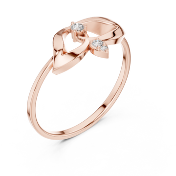  Rose Gold Dreamscape Whispering Petal Adornment Ring Right View