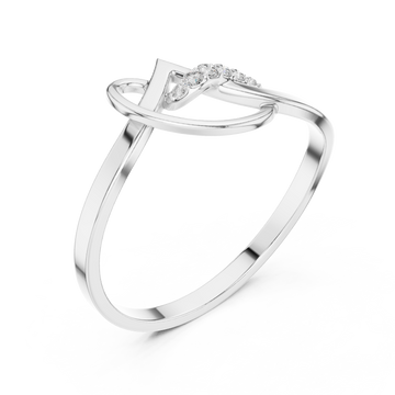 White Gold Dawnlight Lattice Whisper Band Right View