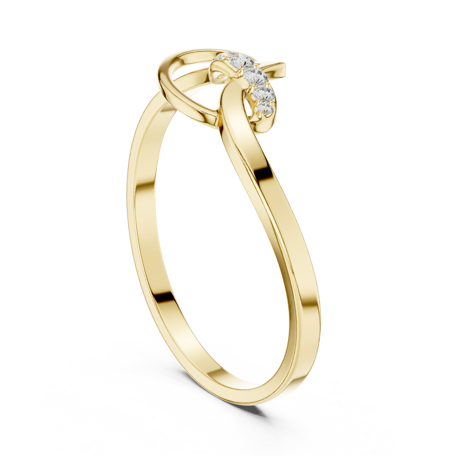  Gold Dawnlight Lattice Whisper Band Left View
