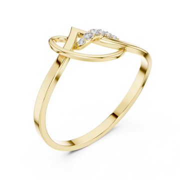 Gold Dawnlight Lattice Whisper Band Right View