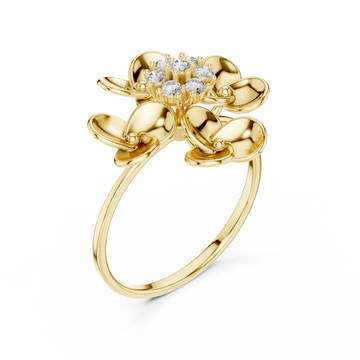 Gold Radiant Blossom Whisper Signature Band Right View