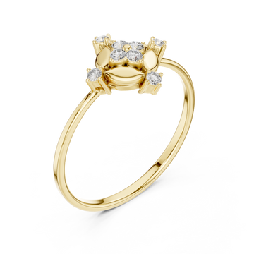 Gold Luminous Fold Majesty Statement Ring Right View