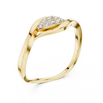 Gold Pure Grace Sculpted Open Band Ring Right View