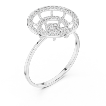  White Gold Chic Radiant Constellation Designer Ring Right View