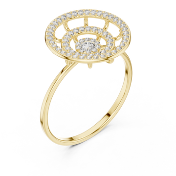 Gold Chic Radiant Constellation Designer Ring Right View