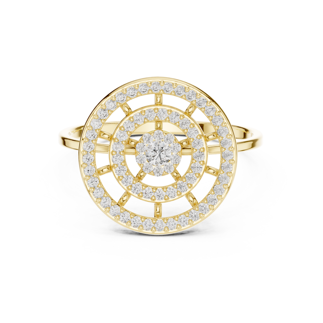 Gold Chic Radiant Constellation Designer Ring Right View