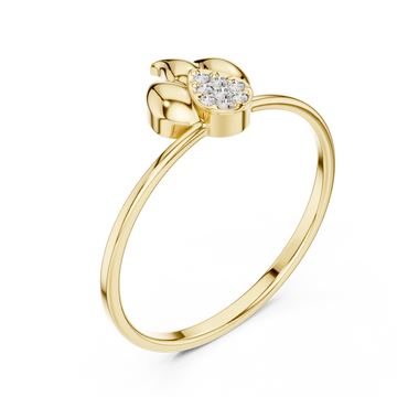 Gold Eternal Dewdrop Blossom Radiance Band Right View