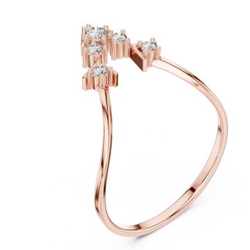  Rose Gold Radiance Cluster Harmony Band Right View